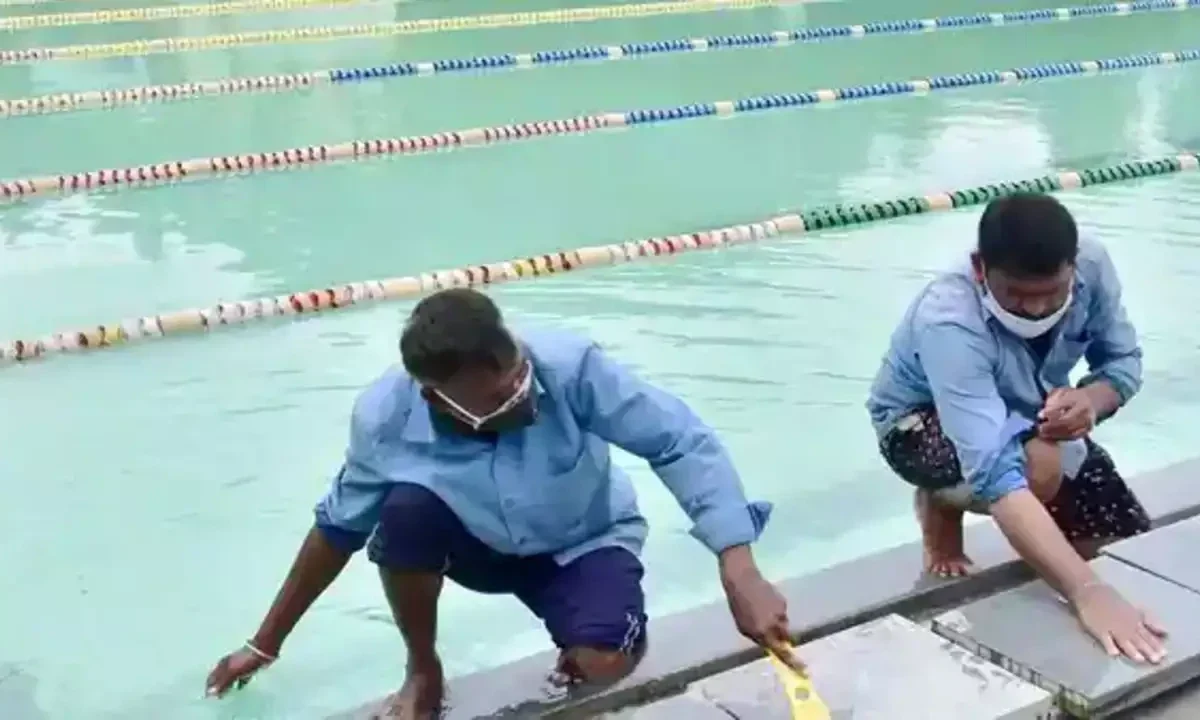 swimming pool in school